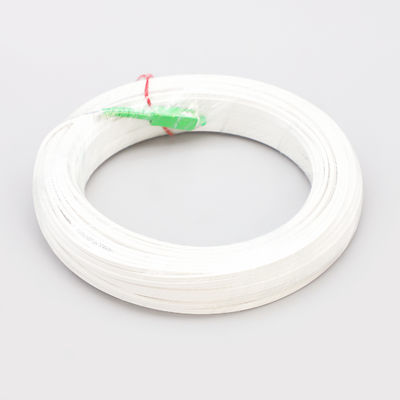 하얀 0.9 밀리미터 FTTH 드롭 섬유 옵틱 케이블, G652d 광섬유 케이블