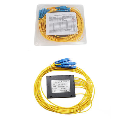 Sc / Upc ABS 박스 형상 3.0 밀리미터 1M 광섬유 PLC 분배기