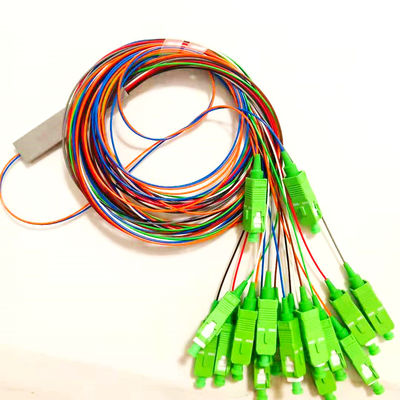 FTTH 2x16 PVC Fiber Optic PLC Splitter With Sc / Apc Connector