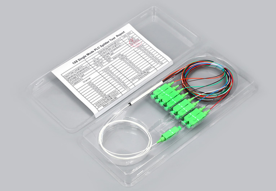 스틸 튜브 종류 1x8 PLC 섬유 분배기 SC / APC 커넥터 섬유 광학 PLC 분배기