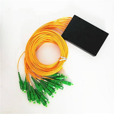 검은 노란 Sc 자동 위상 조정 1m Abs 박스 1x8 Plc 분배기